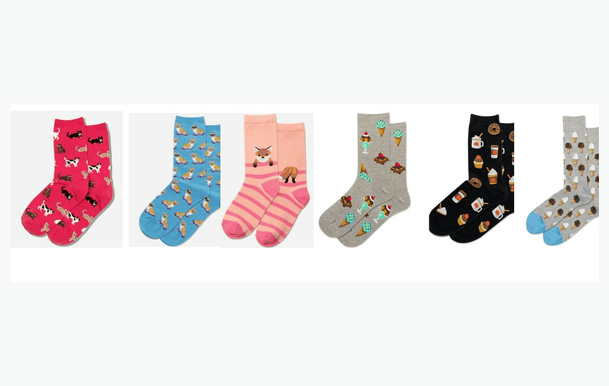 HOT SOX 패턴 양말 OEM 납품 사례